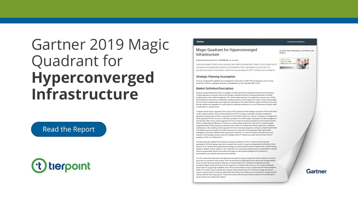 Gartner’s 2019 Magic Quadrant for Hyperconverged Infrastructure